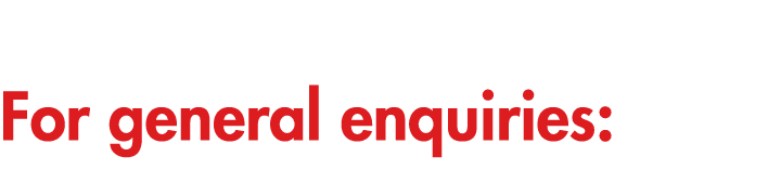 For general enquiries: