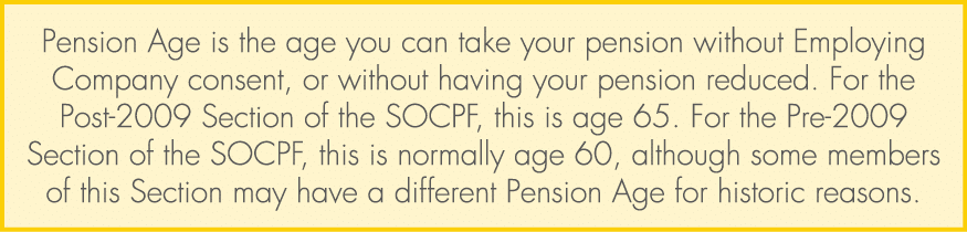 Pension Age is the age you can take your pension without Employing Company consent, or without having your pension re...