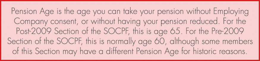 Pension Age is the age you can take your pension without Employing Company consent, or without having your pension re...