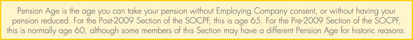 Pension Age is the age you can take your pension without Employing Company consent, or without having your pension re...