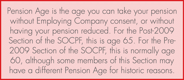 Pension Age is the age you can take your pension without Employing Company consent, or without having your pension re...